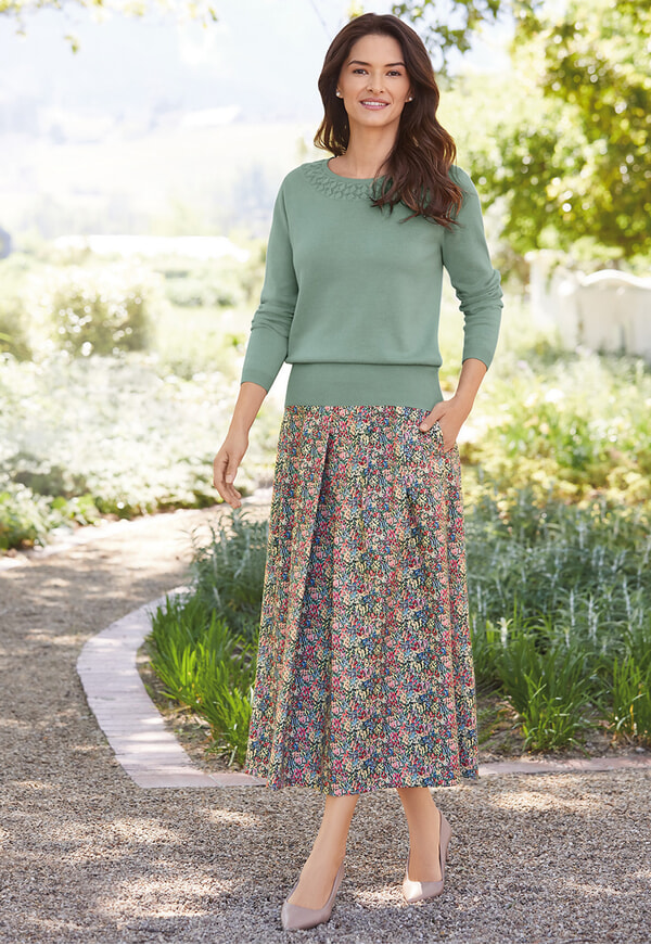 Liberty soft pleat skirt | GT355 | Not Available | Cotswold Collections