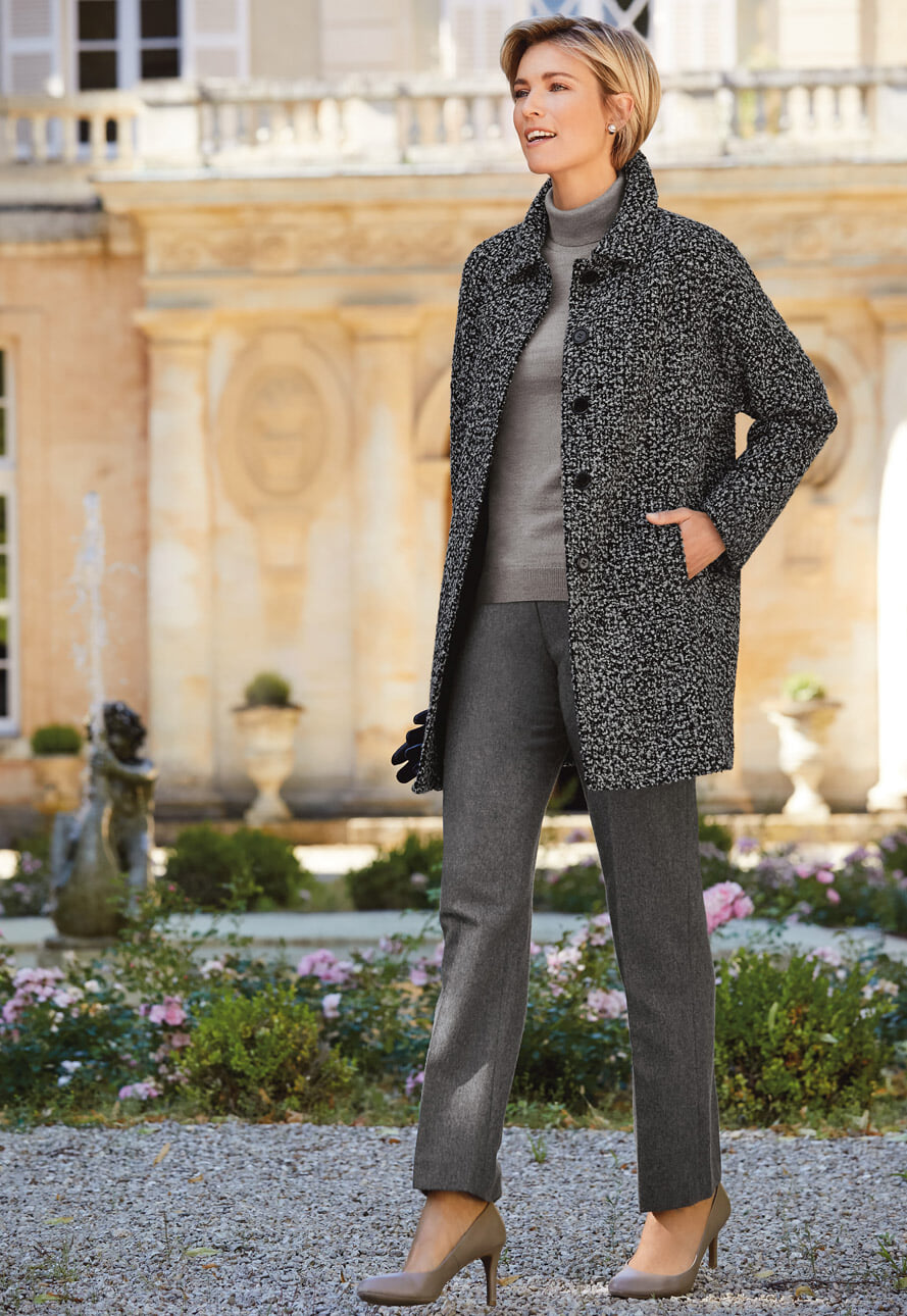 Bouclé coat | GZ657 | Not Available | Cotswold Collections