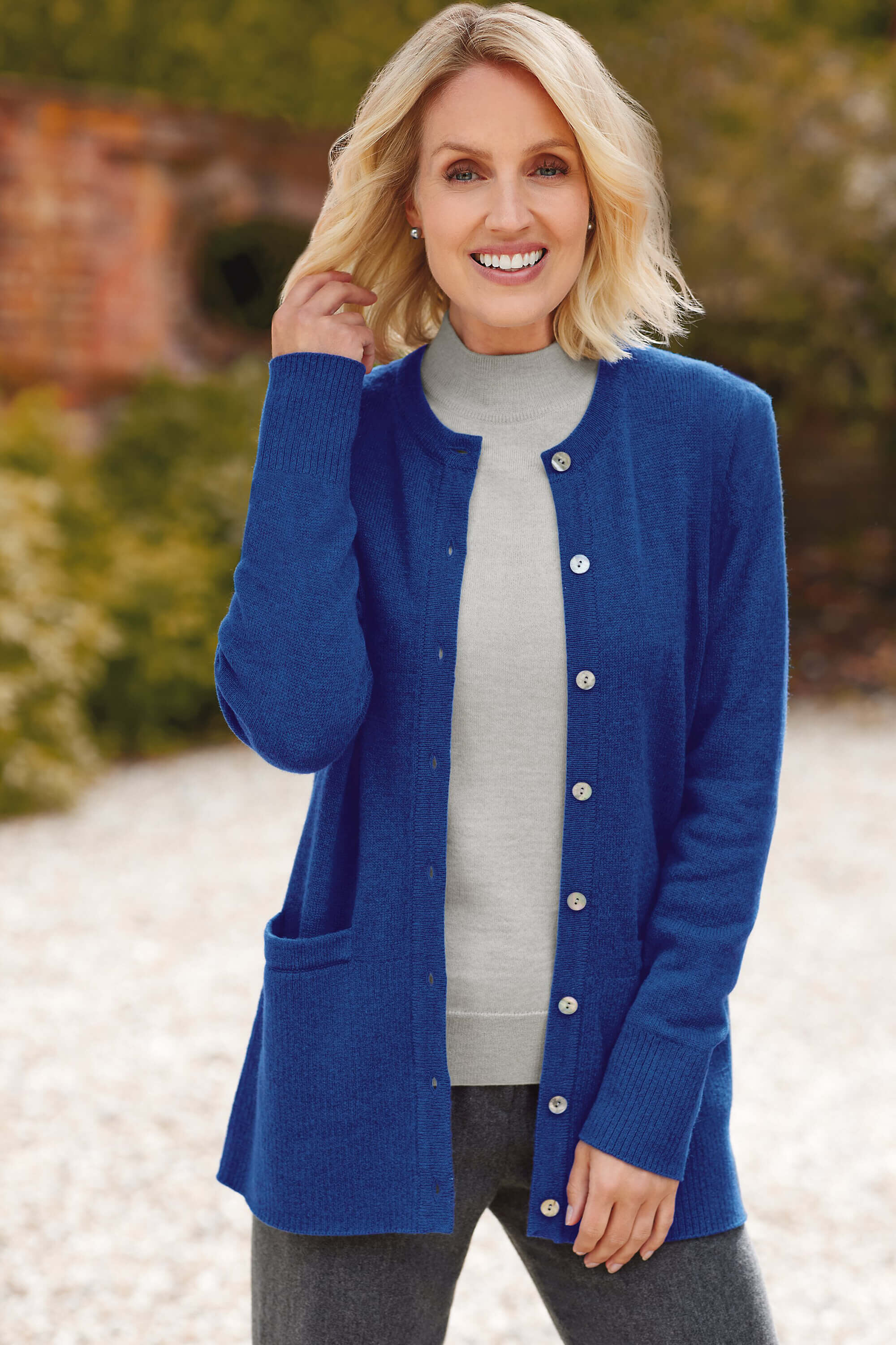 Longline lambswool cardigan | HR125 | Not Available | Cotswold