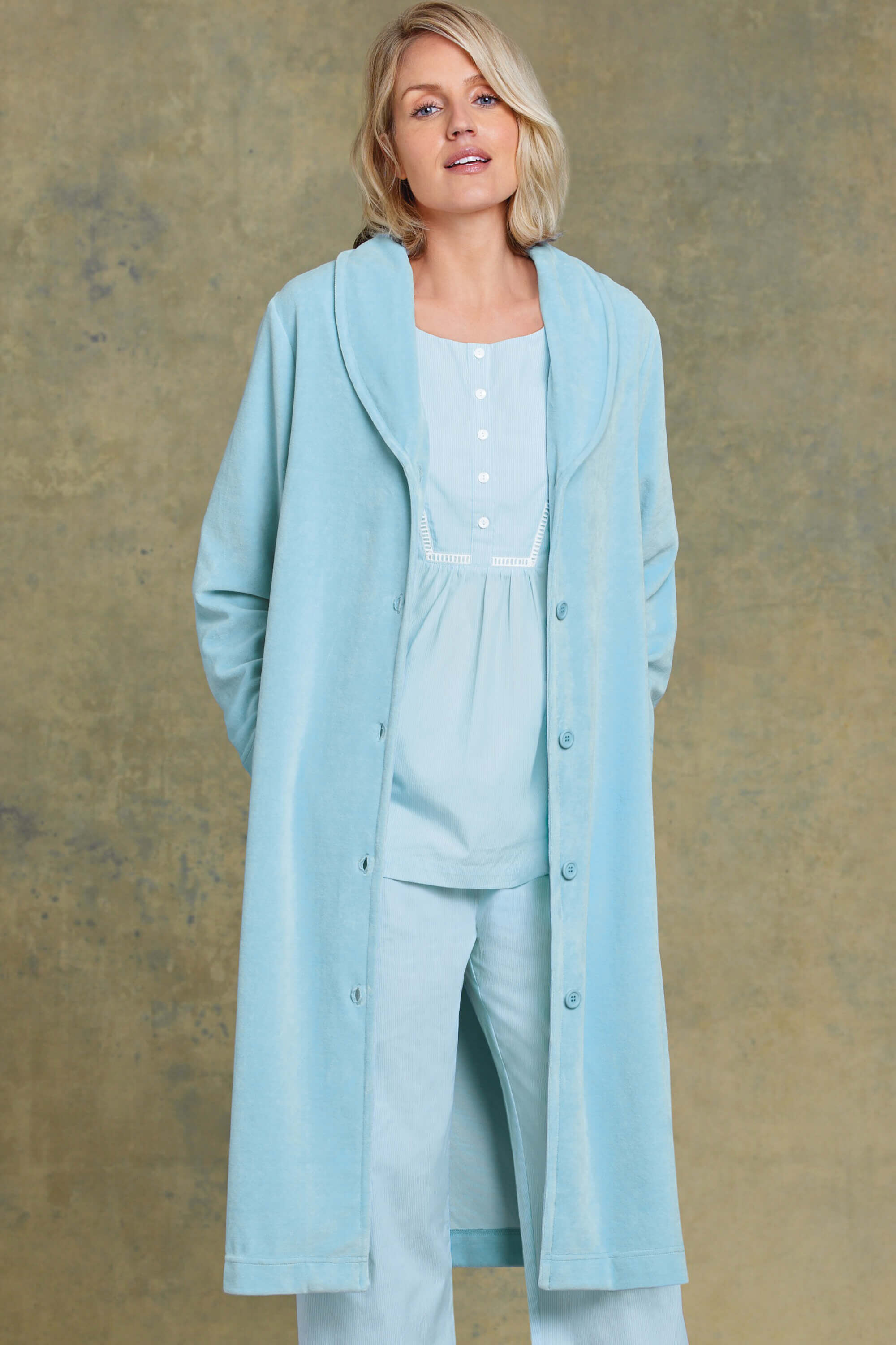 Velour dressing gown HU854 Not Available Cotswold Collections