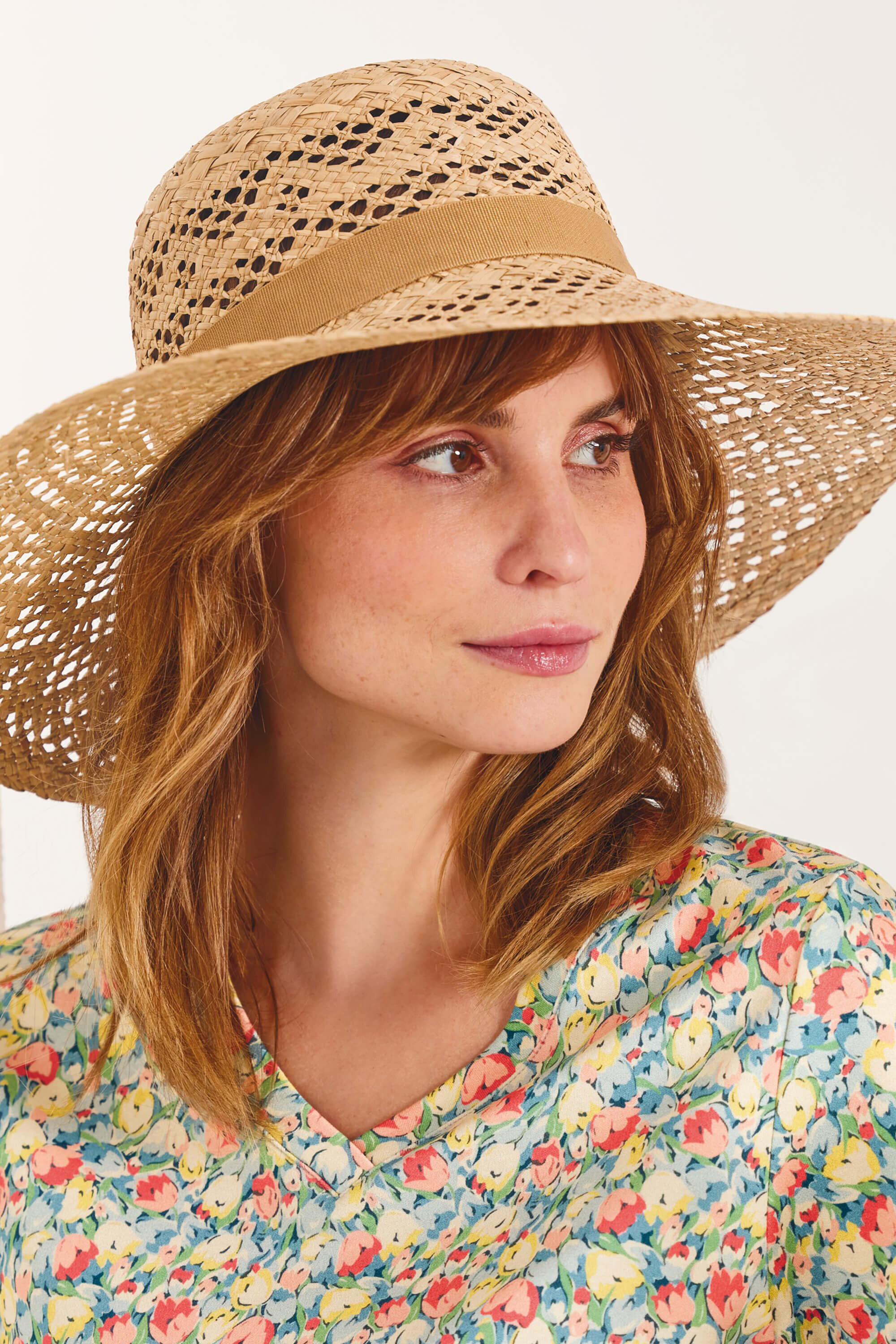 EuroArchive]00s Italy Viscose Straw Hat