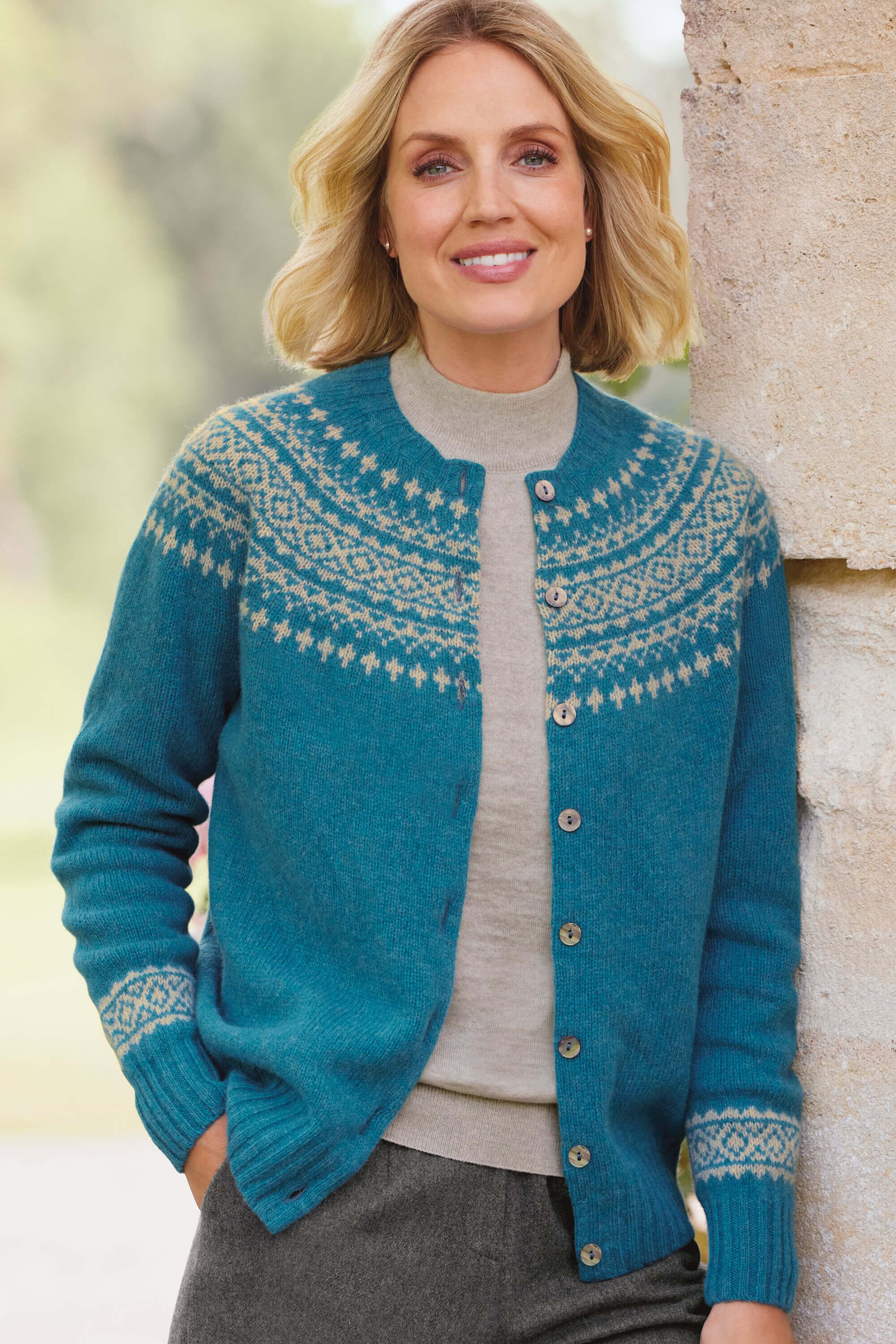 Fairisle knit cardigan