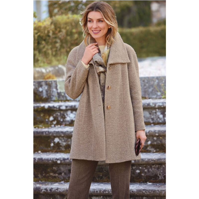Herringbone swing coat | HY651 | Not Available | Cotswold Collections