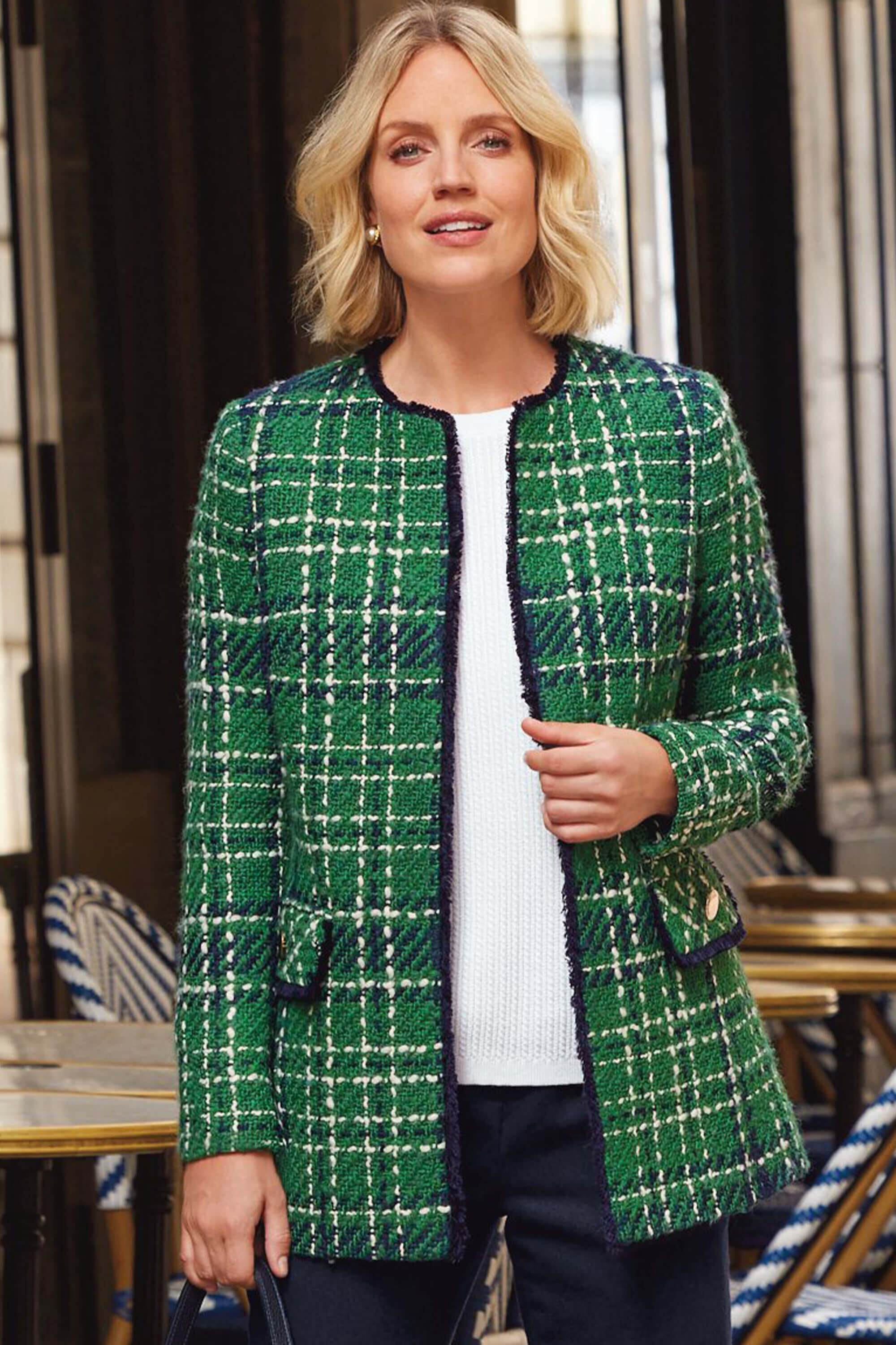 Green tweed hotsell jacket womens