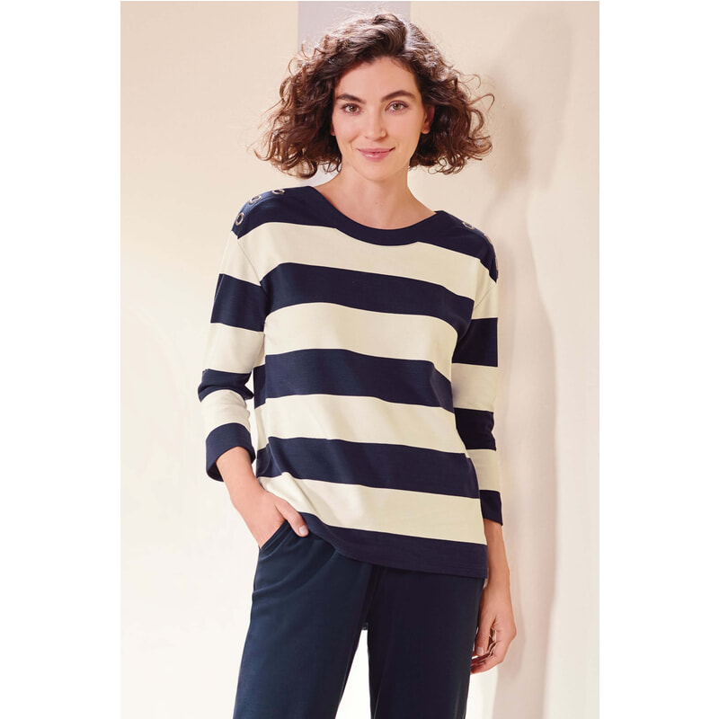 Buy Striped jersey top | JB822 | Tops | Cotswold Collections