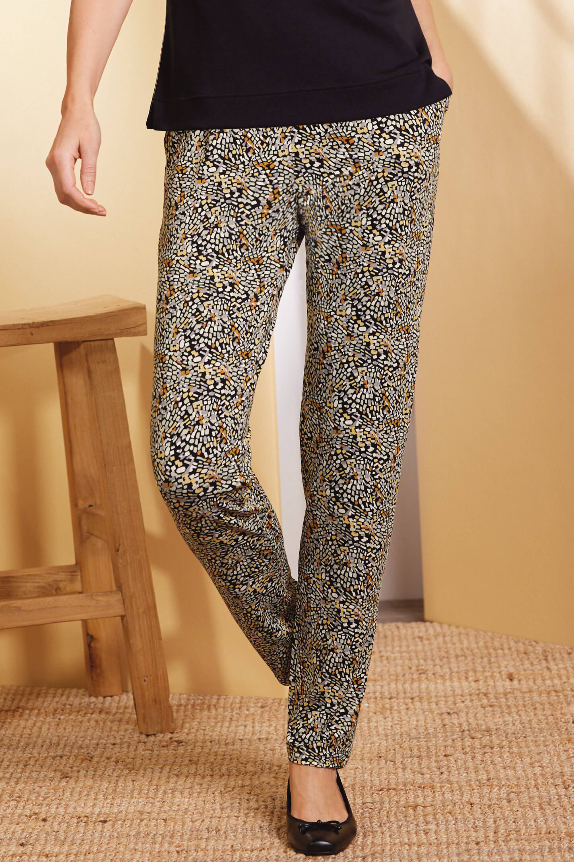 Print Jersey Trousers  Trousers  Damartcouk
