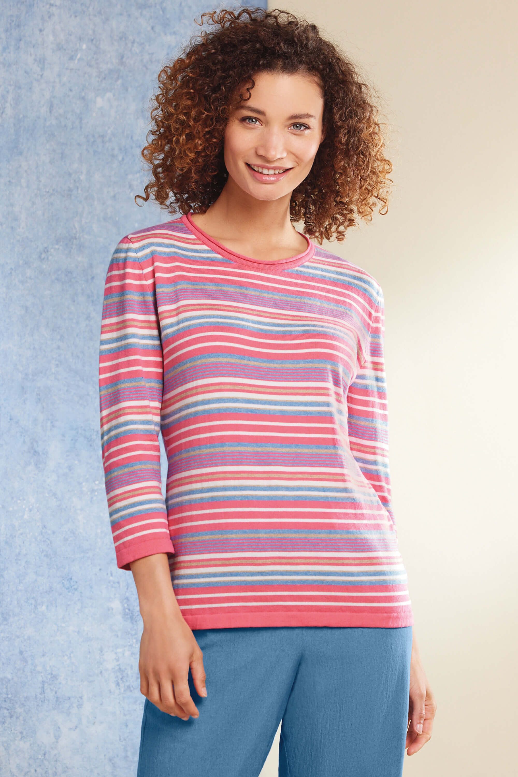 Buy Cotton stripe top JC116 Tops Cotswold Collections
