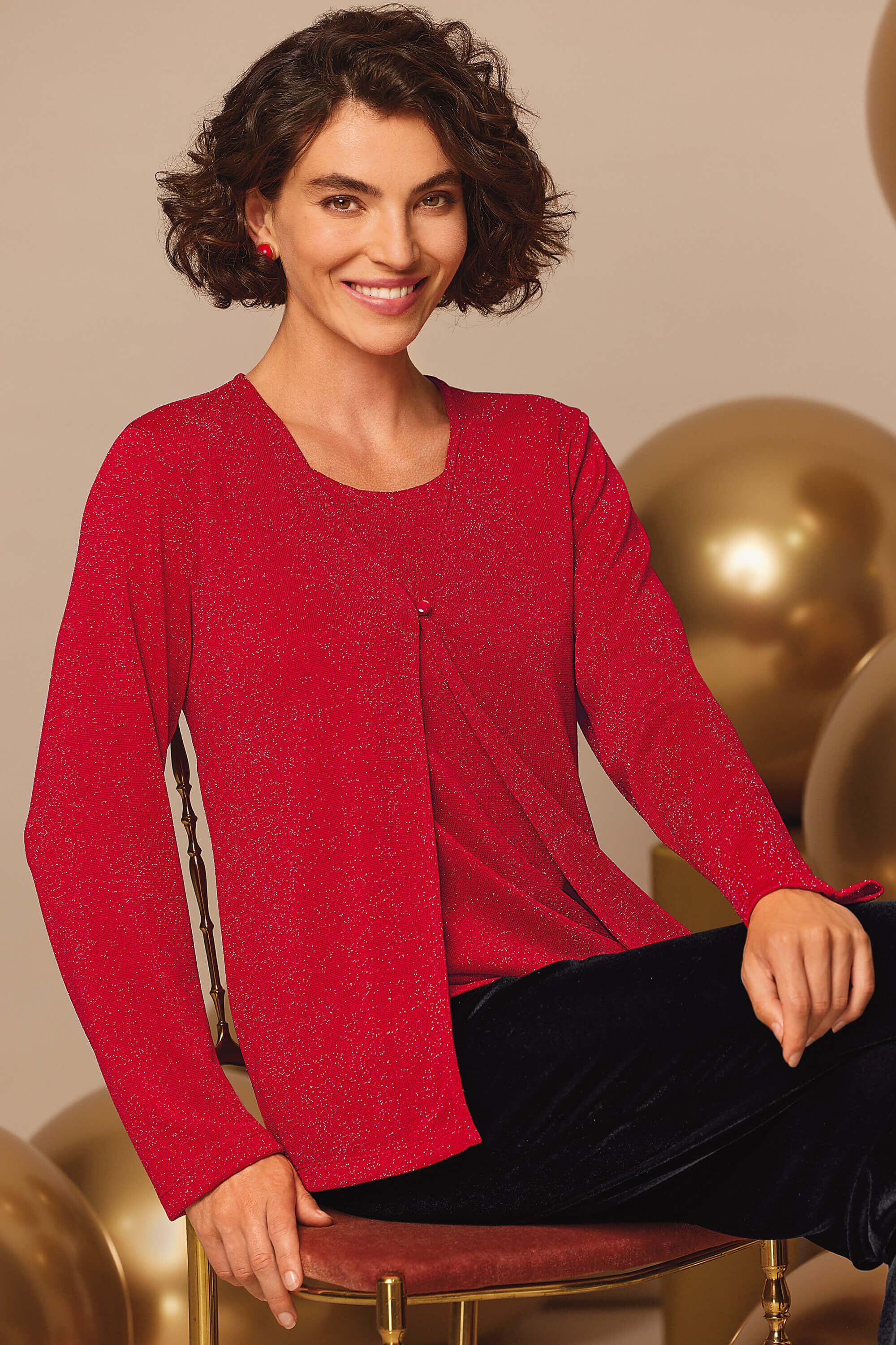 Buy Sparkle mock front cardigan | JH835 | Cotswold Collections