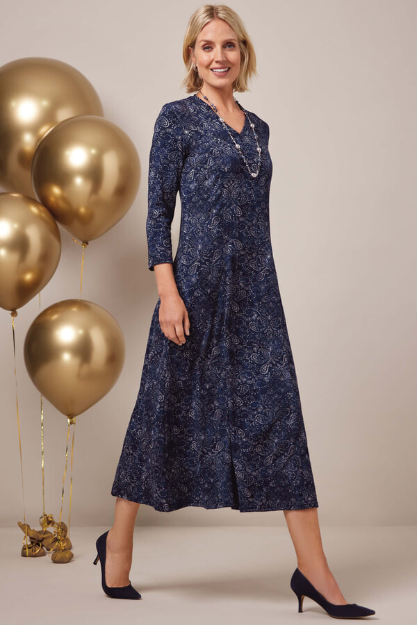 Paisley velour dress | Cotswold Collections
