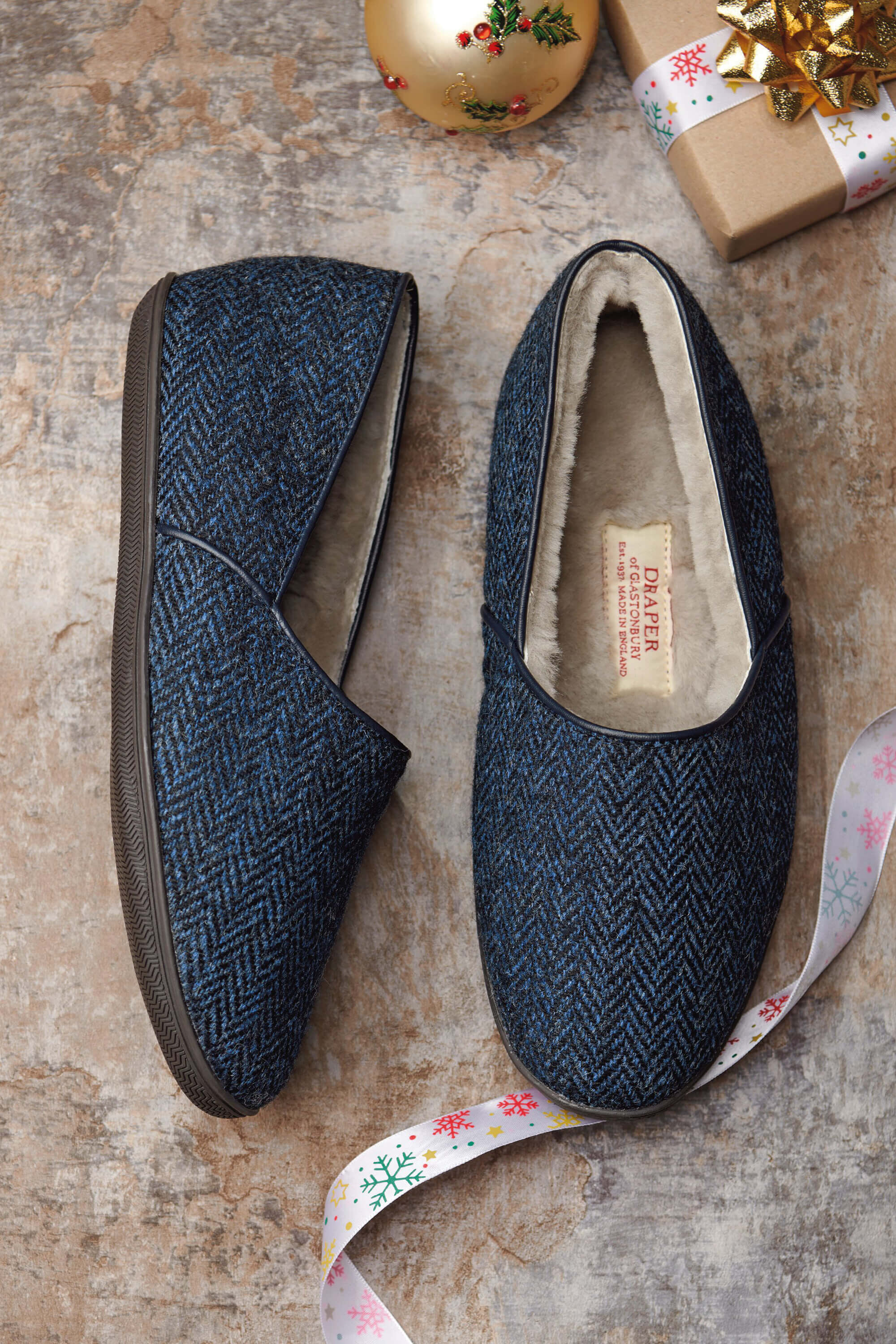 Tweed slippers best sale