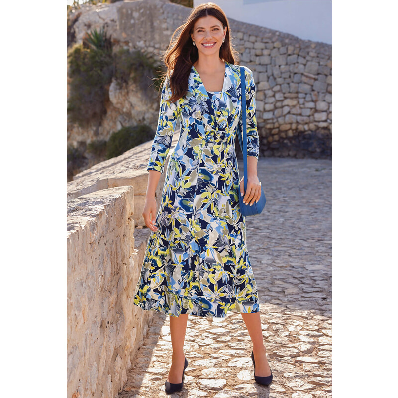 Buy Printed jersey dress | JL858 | View All | Cotswold Collections