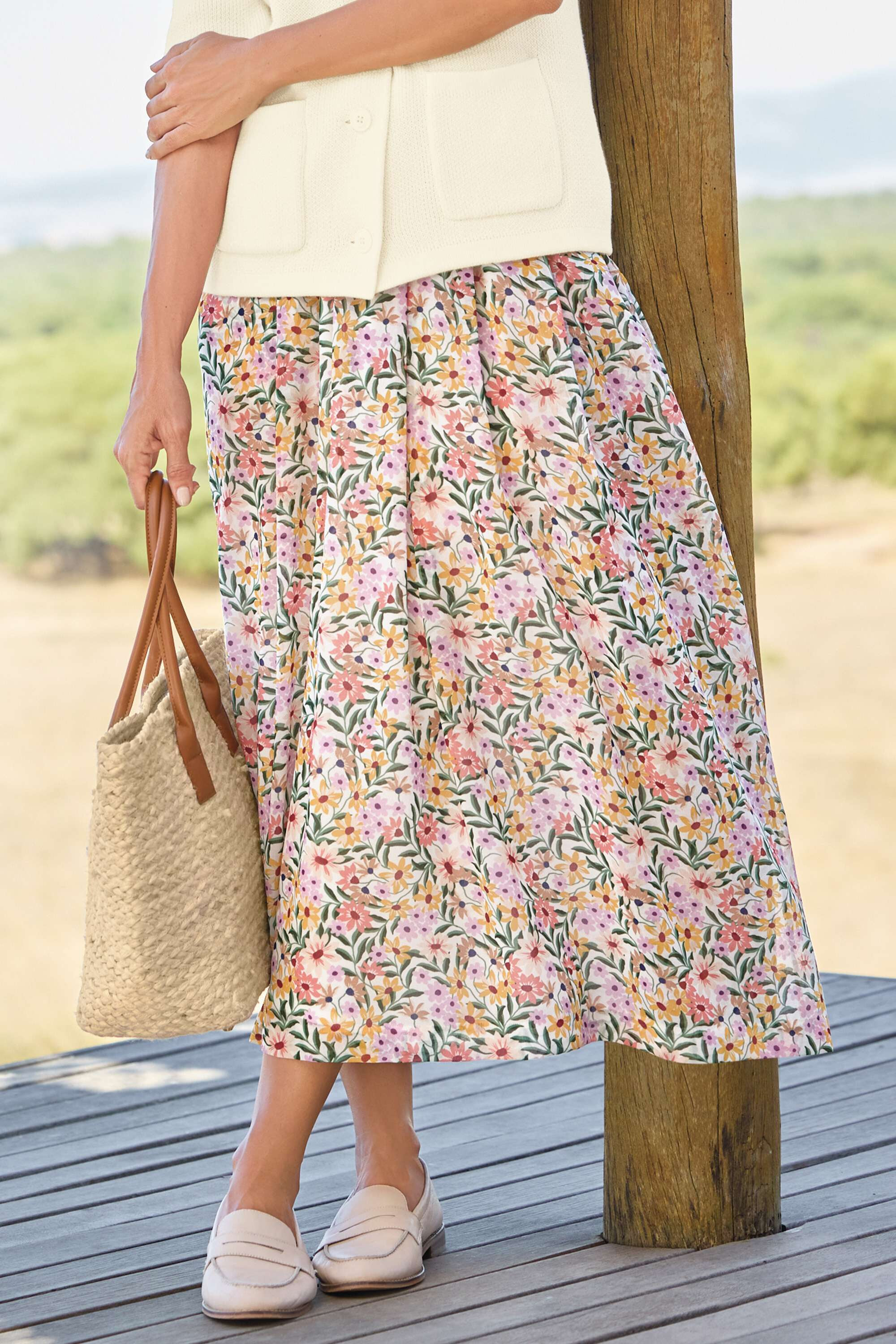 Classic Skirts | Ladies Elastic Waist Skirts | Cotswold