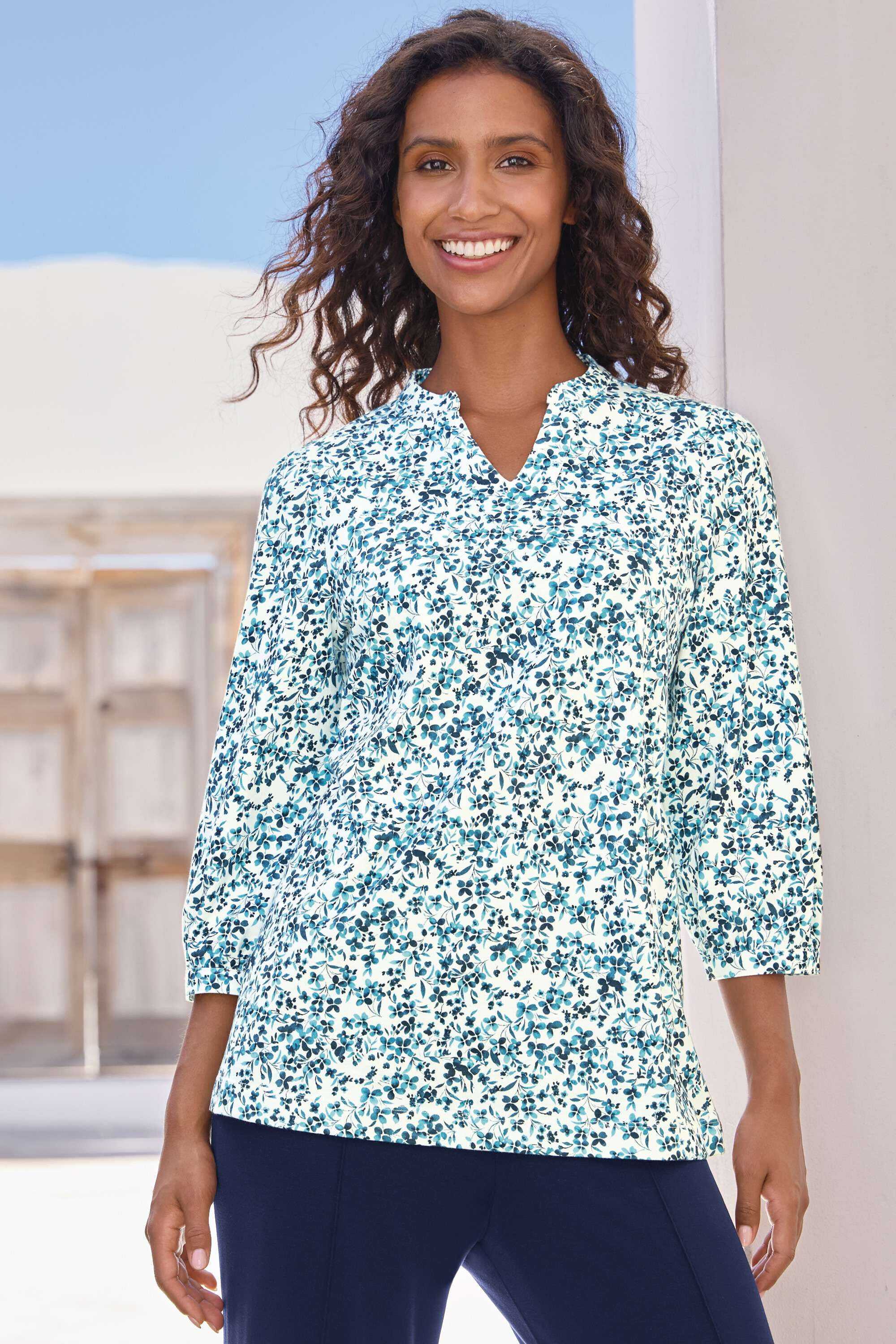 Jacquard floral top | HW100 | Not Available | Cotswold
