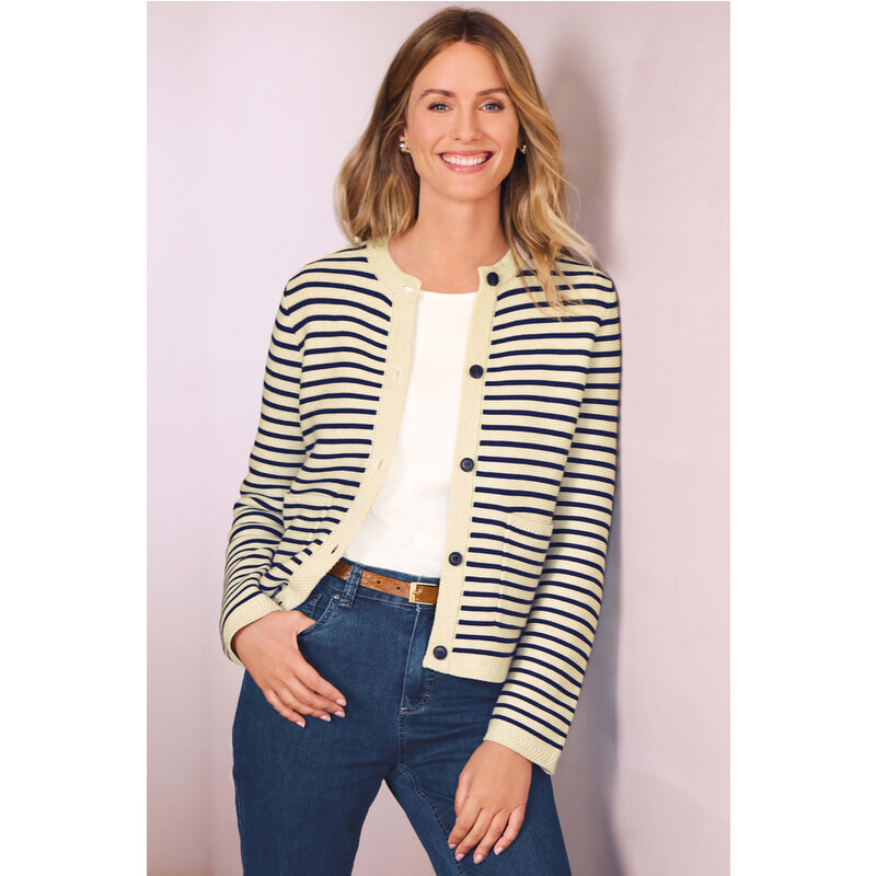 Striped Knitted Jacket | Cotswold Collections
