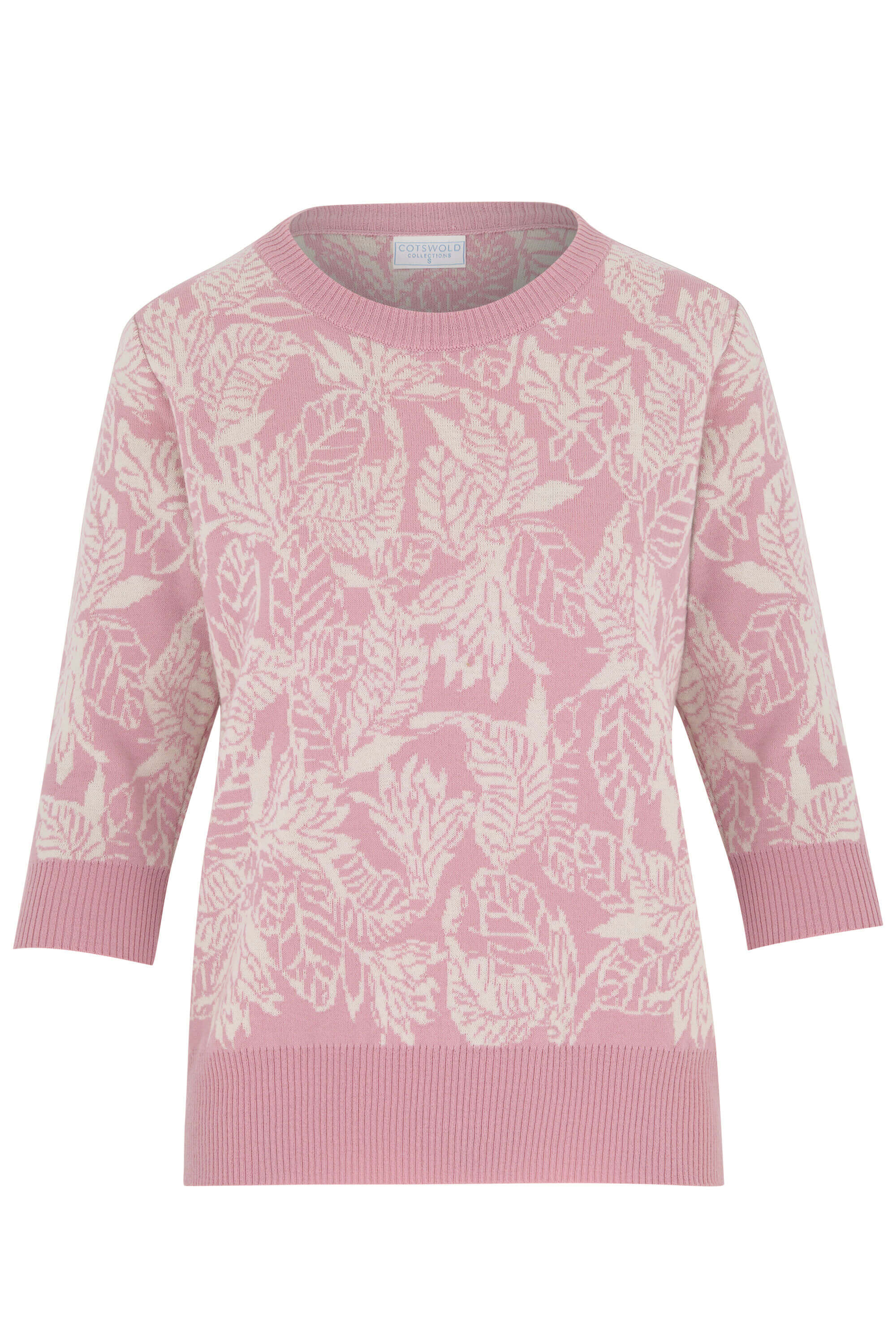 Leaf jacquard jumper