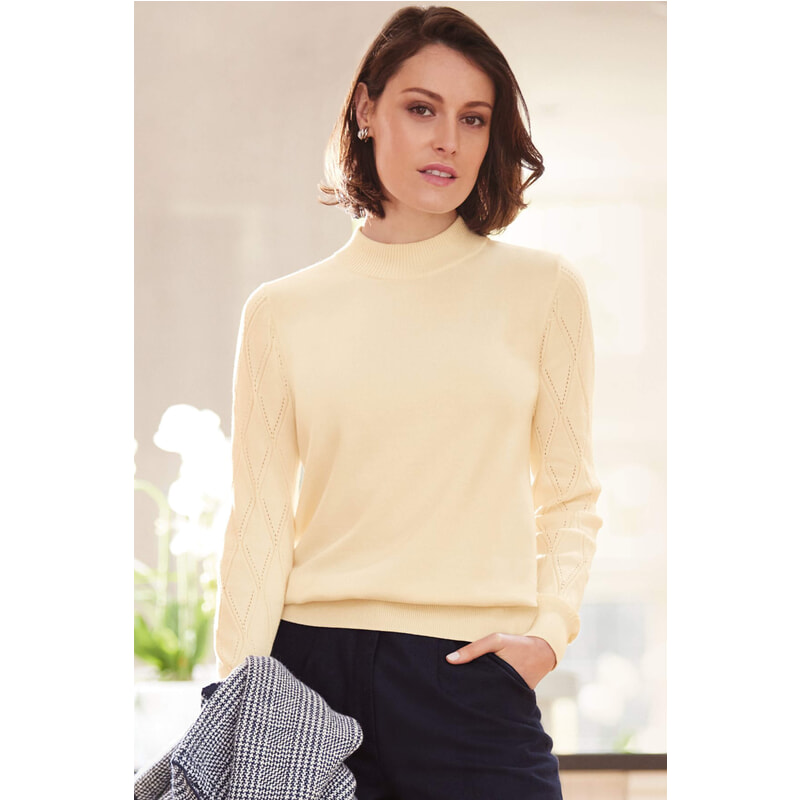 Combed cotton pointelle jumper | LV102 | Not Available | Cotswold ...