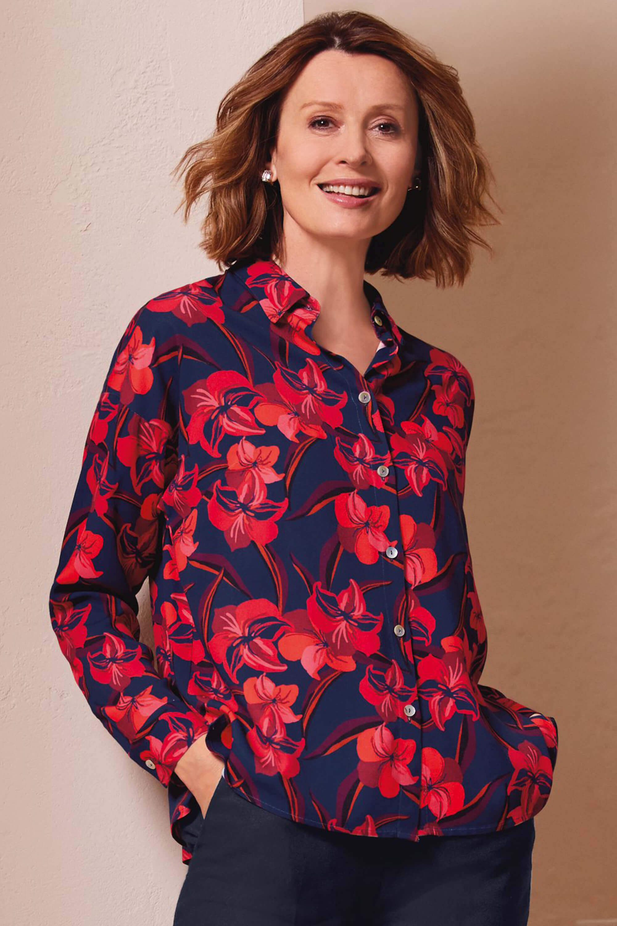 Buy Printed blouse LX300 Blouses Cotswold Collections