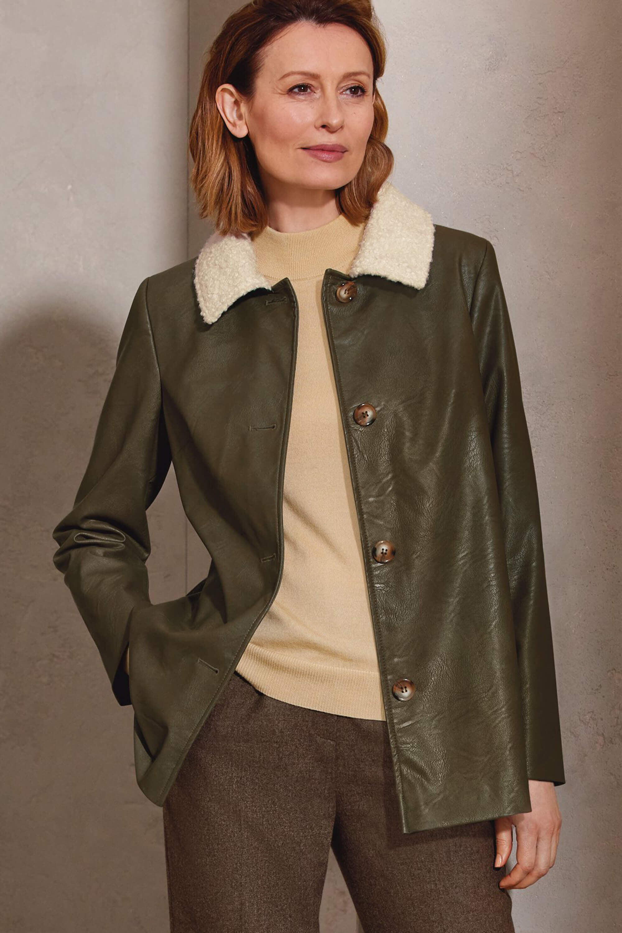 Faux leather jacket | LX650 | Not Available | Cotswold Collections