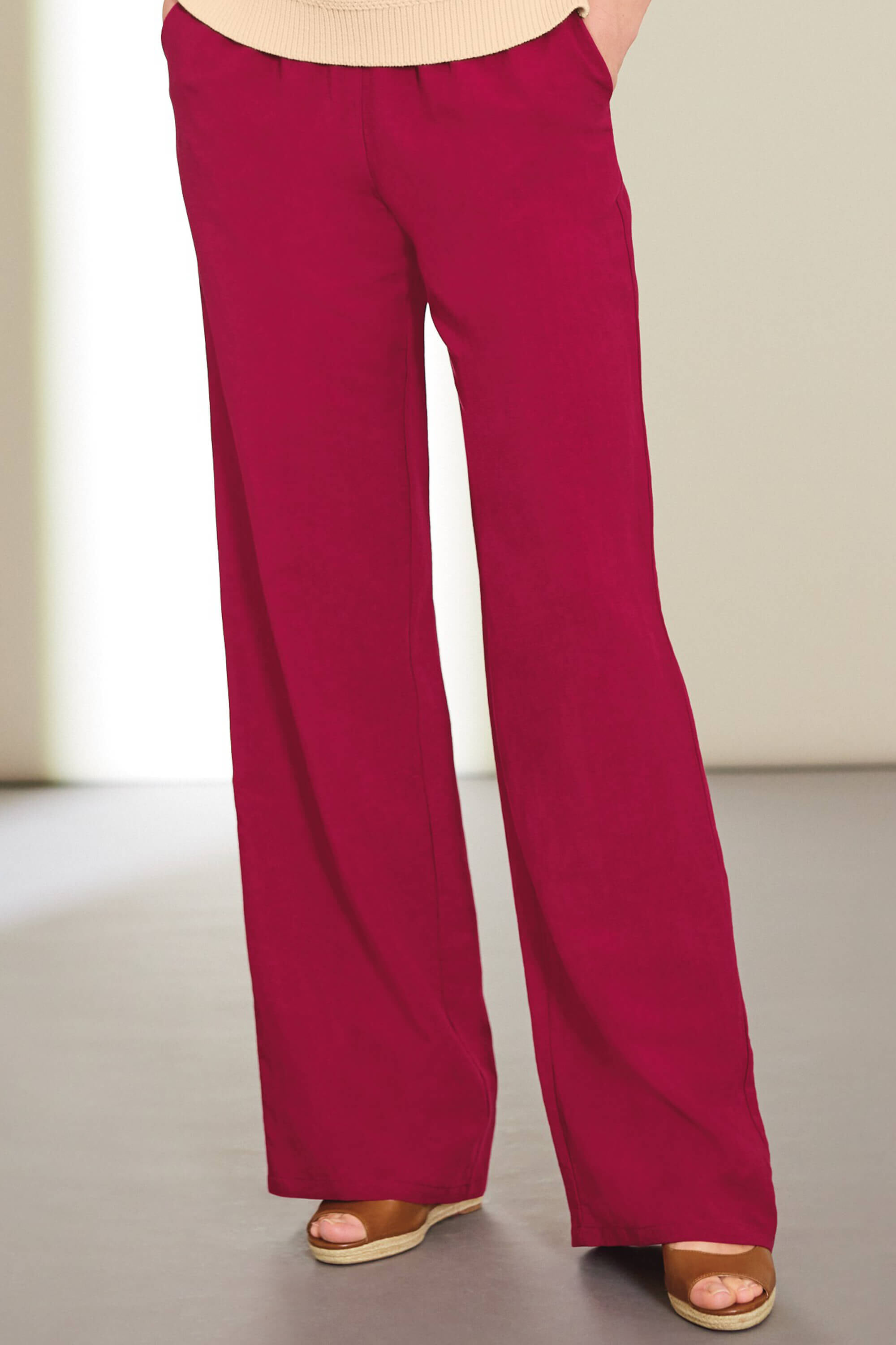 Ladies Classic Elastic Waist Trousers Cotswold Collections