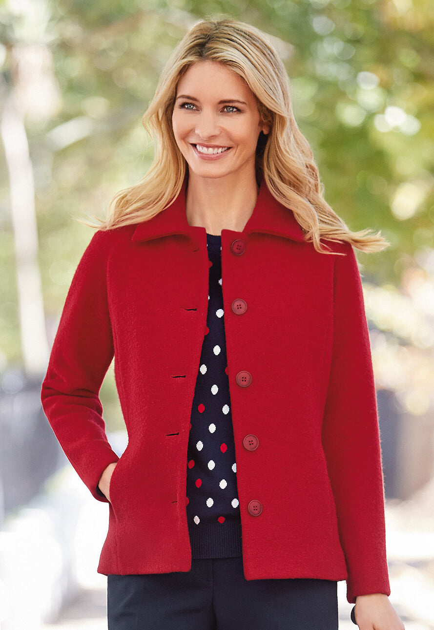 Women's boiled store wool jacket