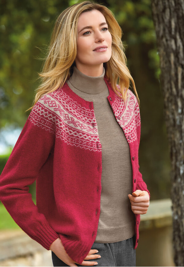 Cardigan Aperto In Misto Alpaca - Grigio Perla - Foto 2