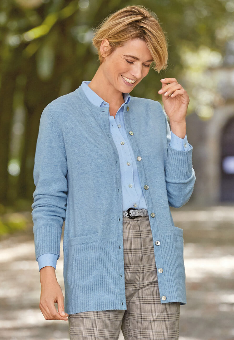 Longline lambswool cardigan | GZ124 | Not Available | Cotswold