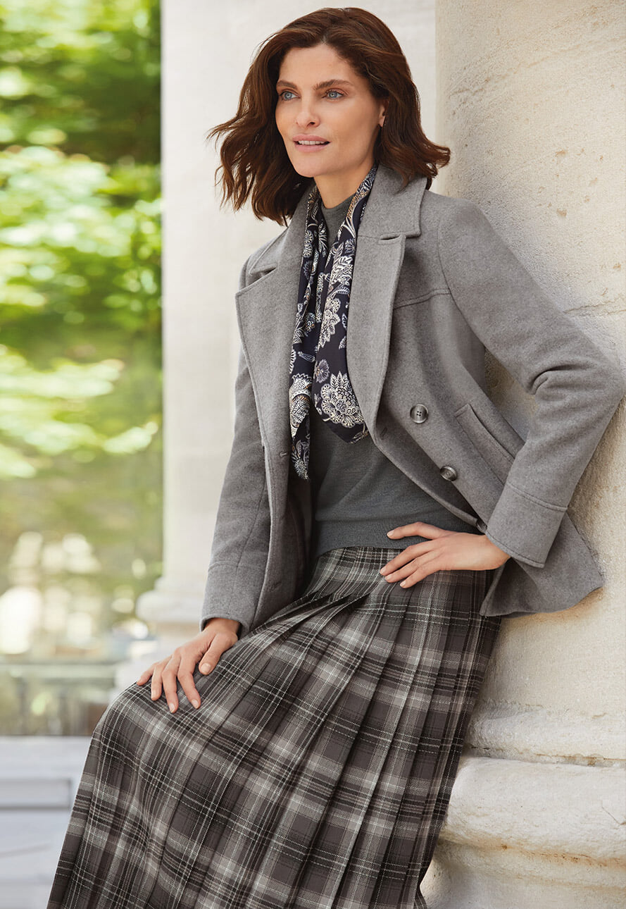 yoke Oversized Double Breast Half Coat YOKE DOUBLE BREASTED HALF