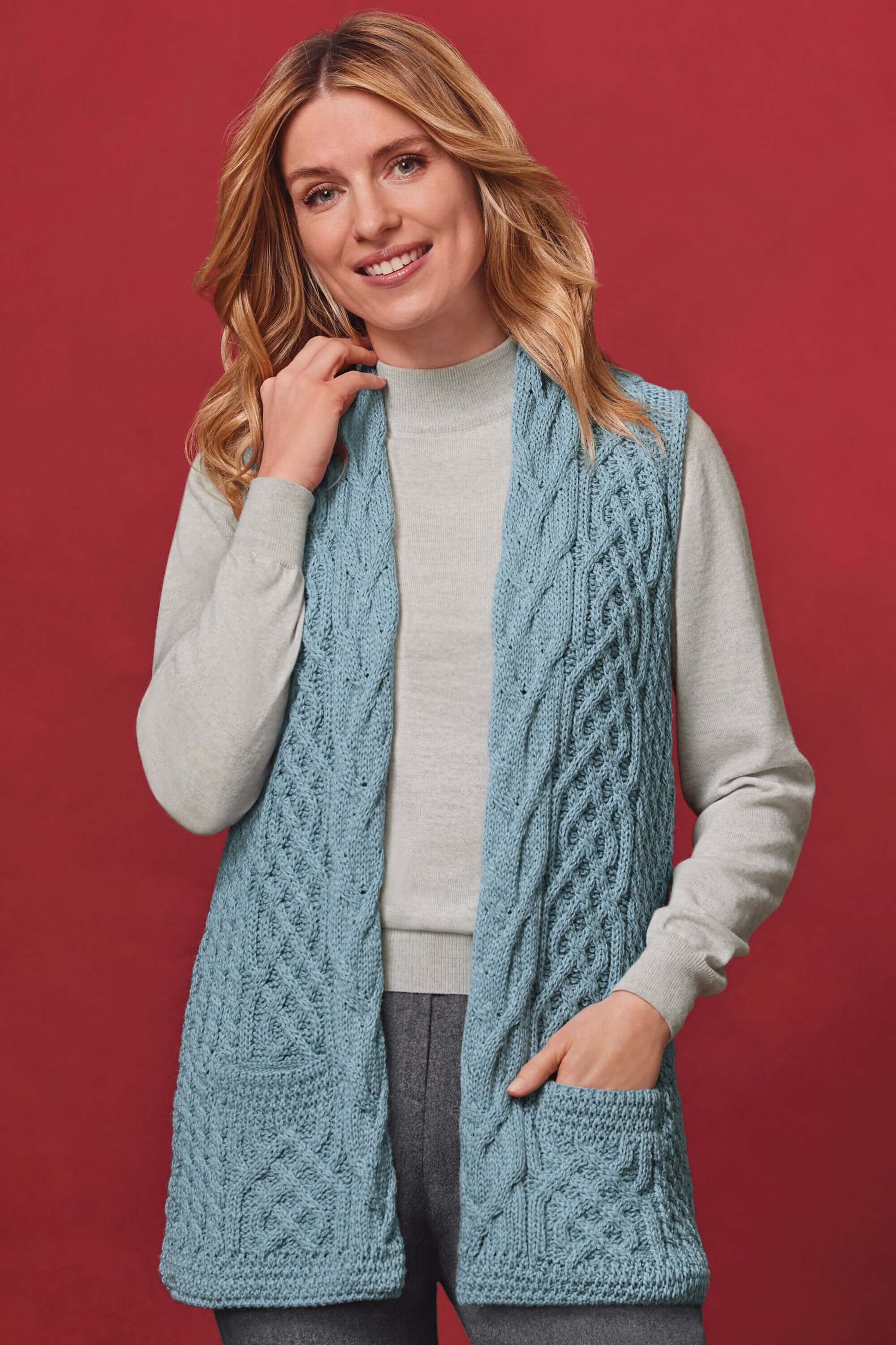 Heritage cable waistcoat HY224 Not Available Cotswold Collections