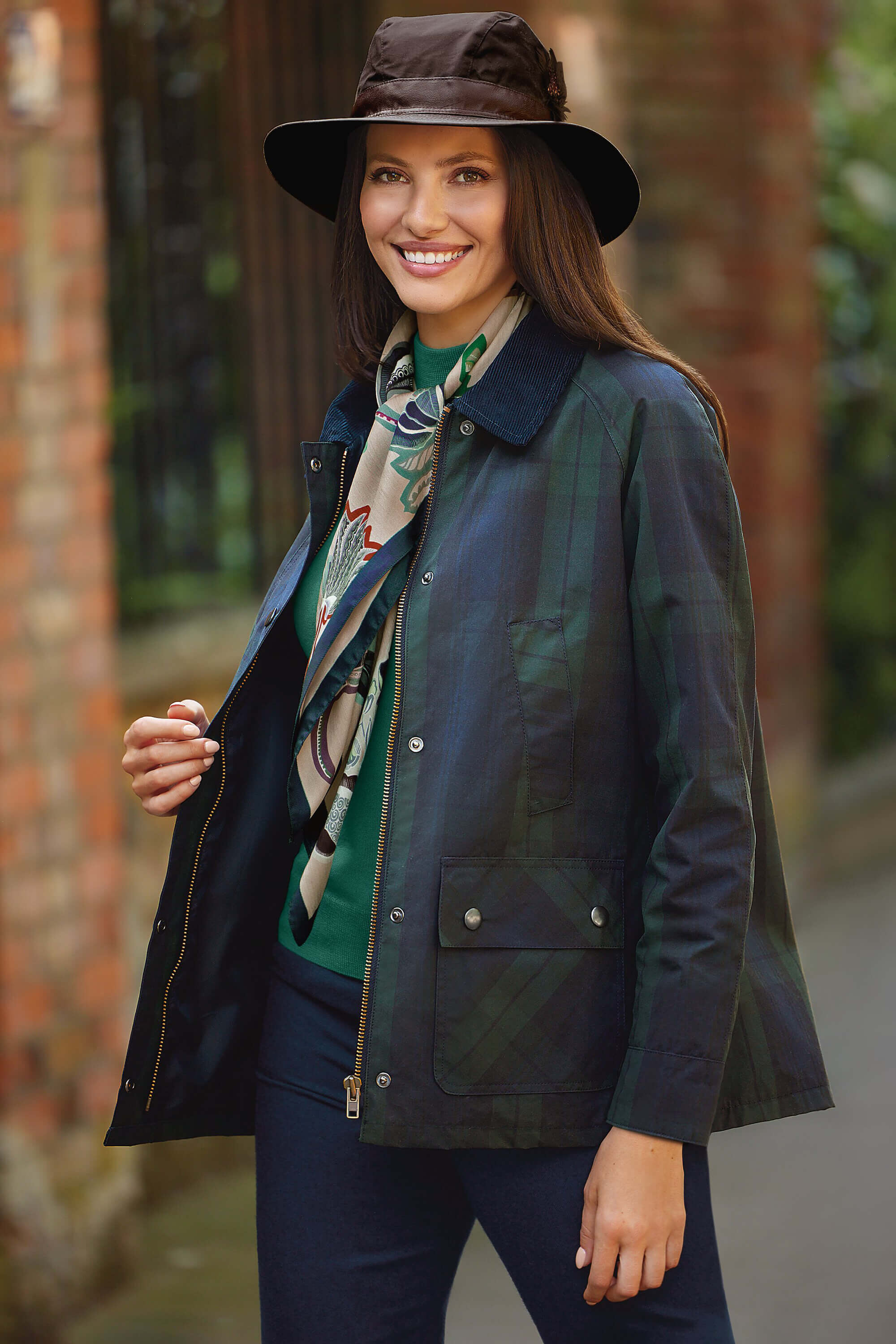 Green barbour store jacket ladies