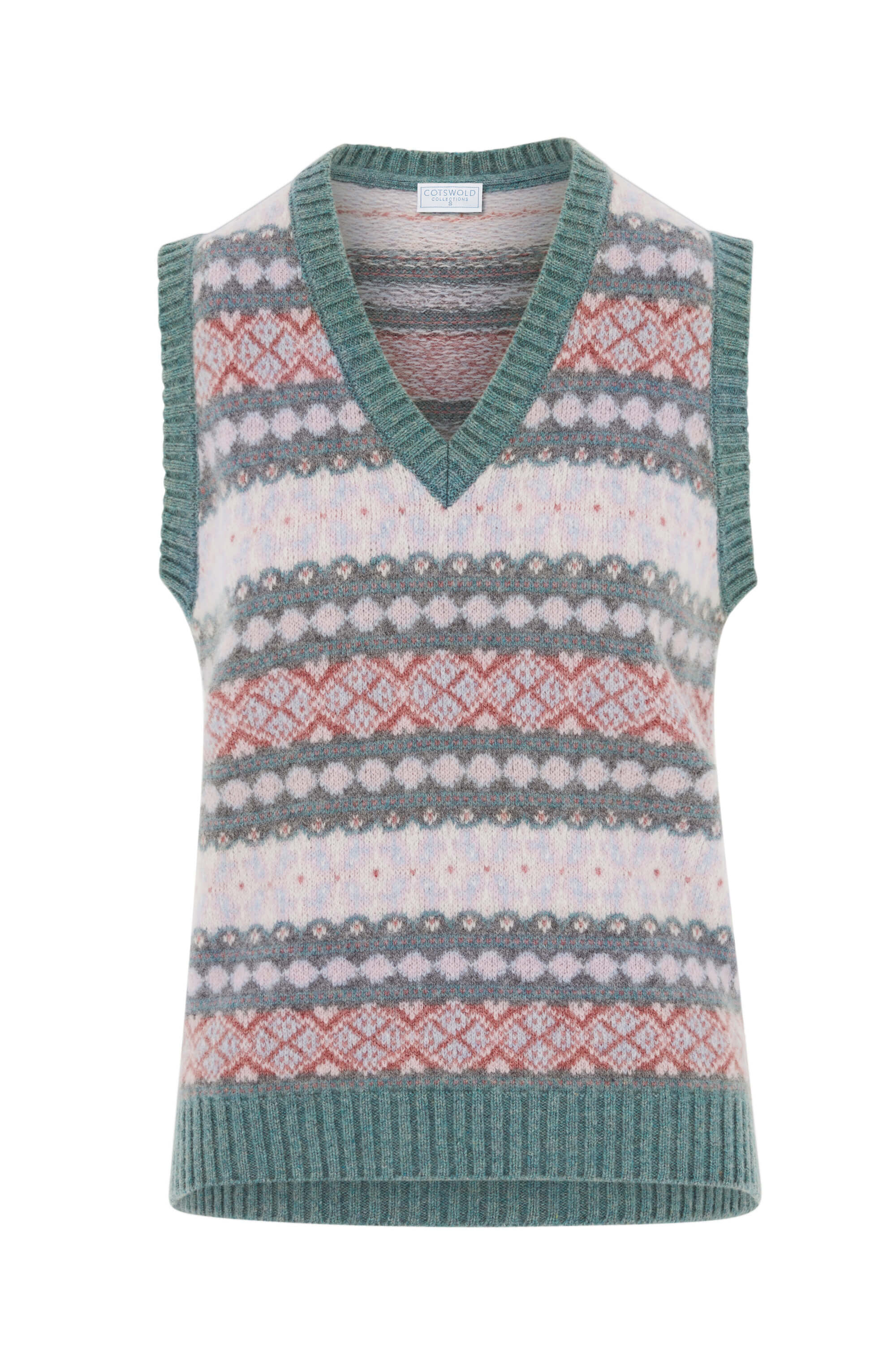 Fairisle sweater vest | JK109 | Not Available | Cotswold Collections
